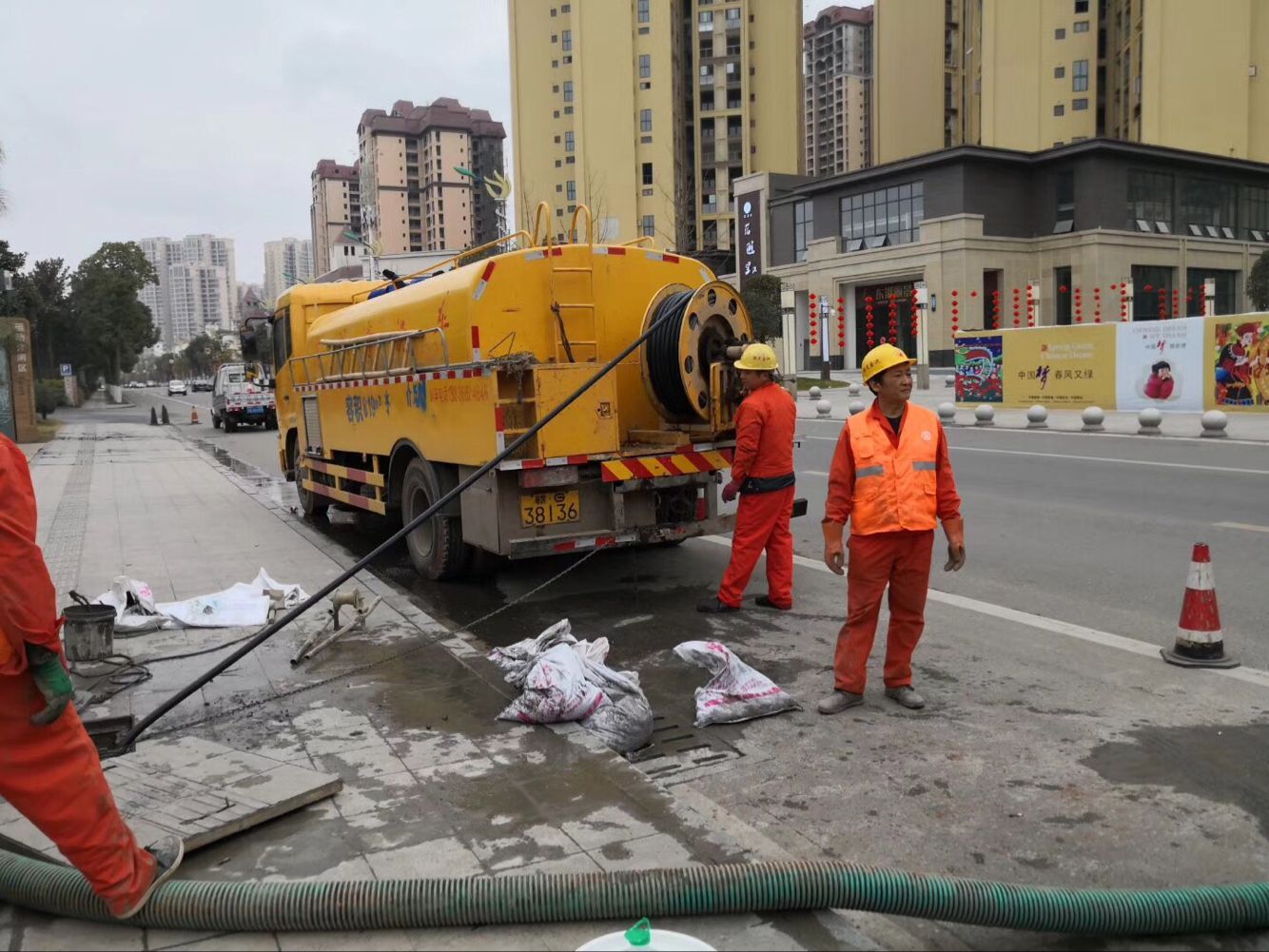 朔城排污管道清淤-管道清洗